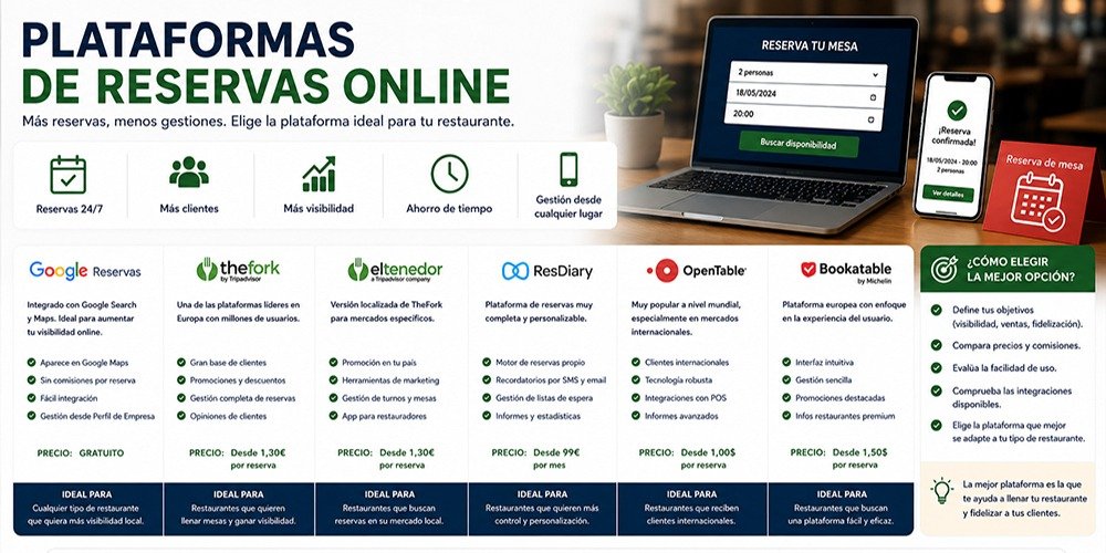 Comparativa de plataformas de reservas online